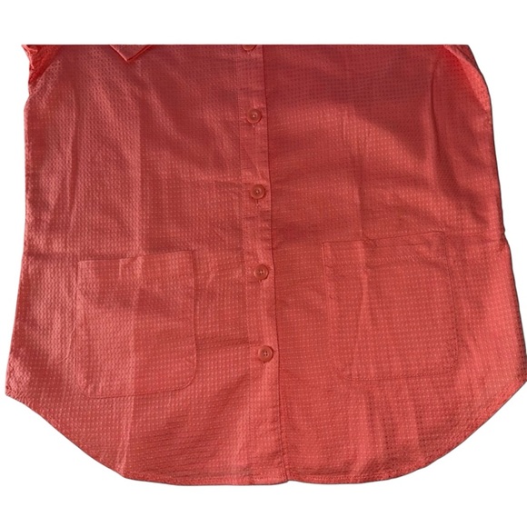 TEEZHER BUTTON DOWN SHIRT COTTON WOMEN LONG SLEEVE POCKETS PINK COLOR SIZE SMALL - Picture 8 of 14